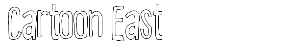 Cartoon East font preview